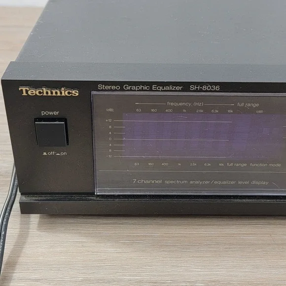 Technics SH-8036 Stereo Graphic Equalizer 7-Band Spectrum Analyzer Black Japan - Picture 2 of 6